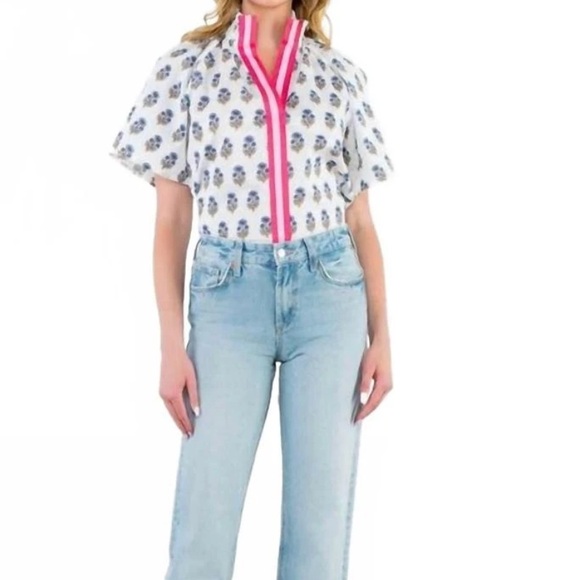 New NWT THML Lauren Blouse Large - Picture 2 of 10